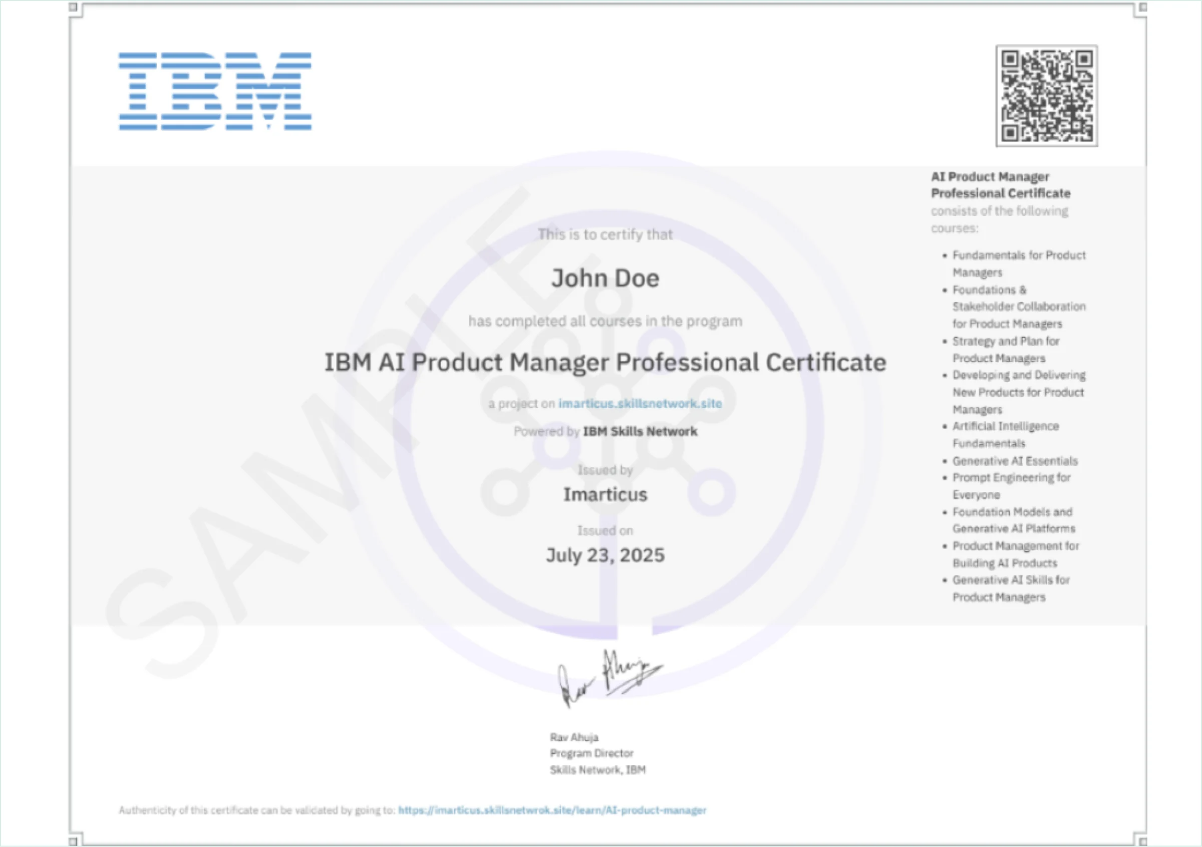 IBM AI Product Manager Professional Certificate