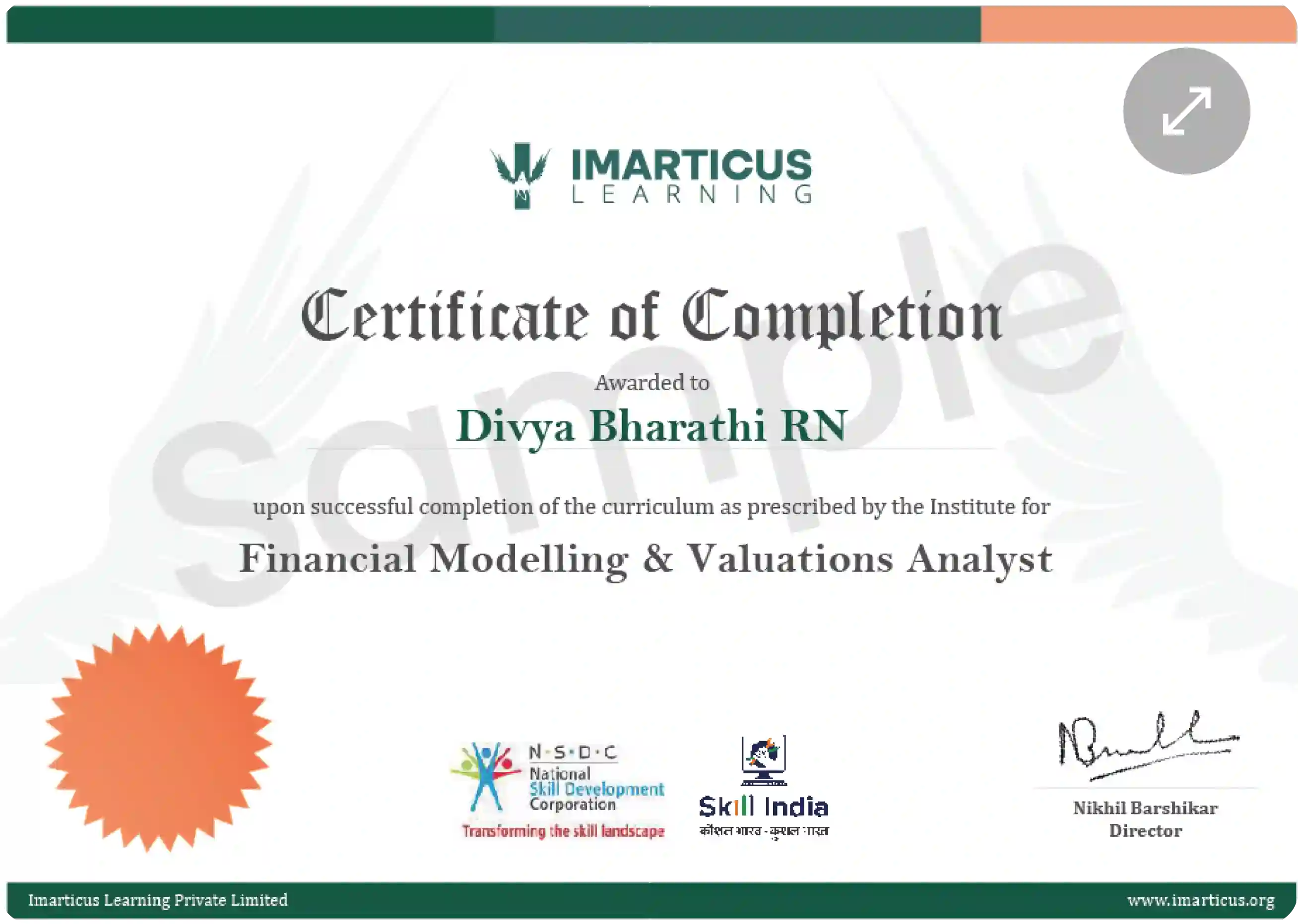 Imarticus Learning Certificate