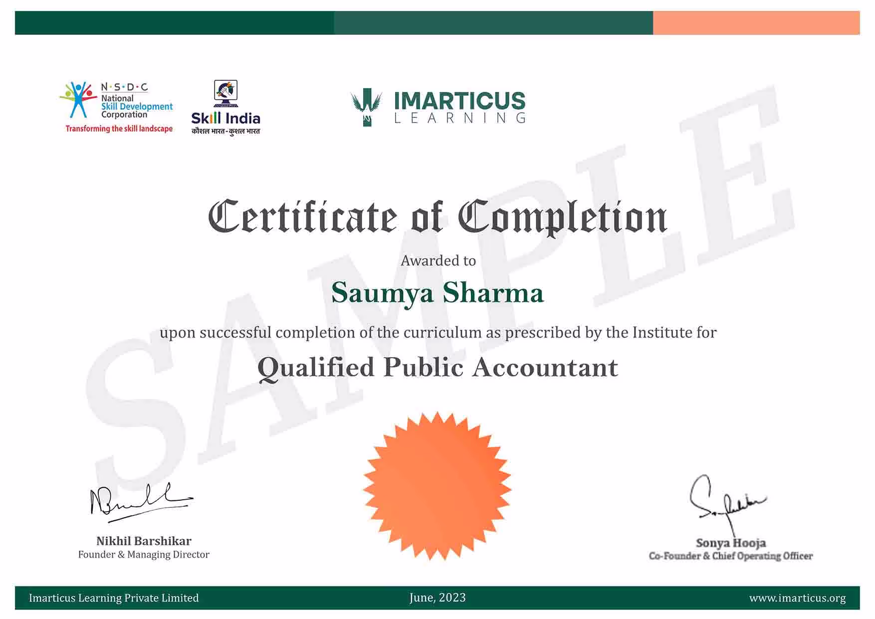 Imarticus Learning Certificate