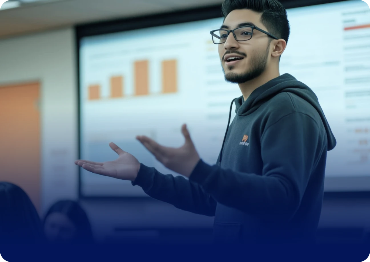 Show What You’ve Built, not what you’ve studied.