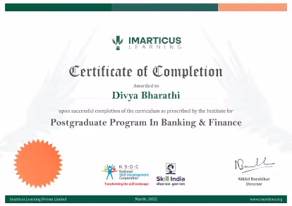 Professional Certificate in Banking and Finance
